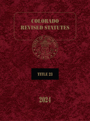 cover image of Colorado Revised Statutes